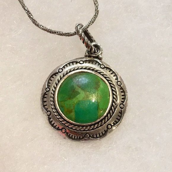 BARSE Green Turquoise Sterling Silver Necklace - Picture 14 of 14